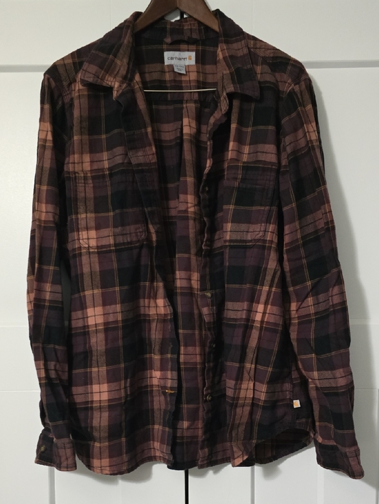 Carhartt Tops - Carhartt Women’s Burgubdy and Purple Plaid Flannel Shirt
